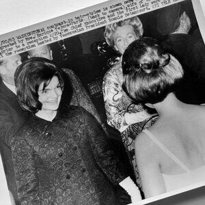 Press Photo -Jacqueline Kennedy Attends Venezuelan Embassy for Reception, 1963